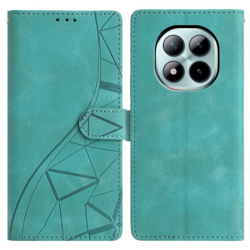 Kožený Kryt Xiaomi Redmi Note 15 Pro Plus 5g Trojúhelníkový Vzor