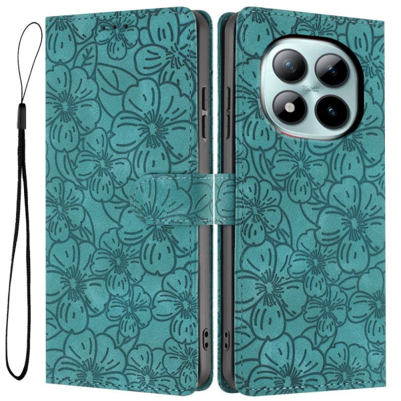 Kožený Kryt Xiaomi Redmi Note 15 Pro Plus 5g Třešňové Květy