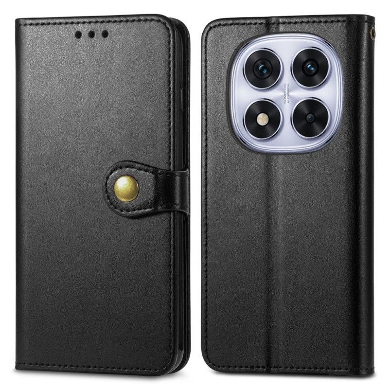 Kožený Kryt Xiaomi Redmi Note 15 Pro Plus 5g Zlatá Spona