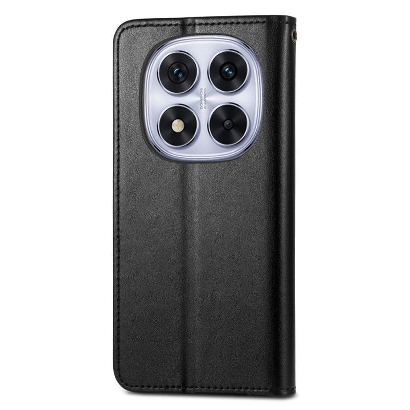 Kožený Kryt Xiaomi Redmi Note 15 Pro Plus 5g Zlatá Spona