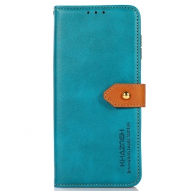 Kožený Kryt Xiaomi Redmi Note 15 Pro Plus 5g Zlatá Spona Khazneh