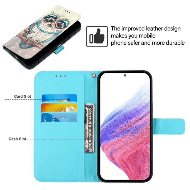 Kožený Kryt Xiaomi Redmi Note 15 Pro Plus 5g Šedá Sova