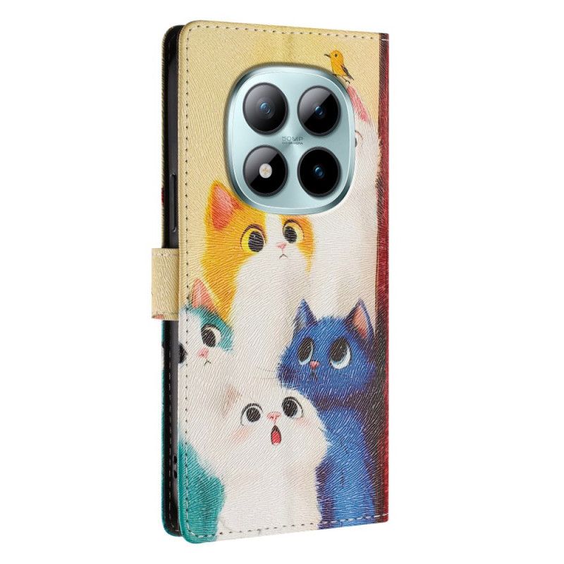 Peněženková Pouzdra Xiaomi Redmi Note 15 Pro Plus 5g Kryty Na Mobil Barevné Kočky