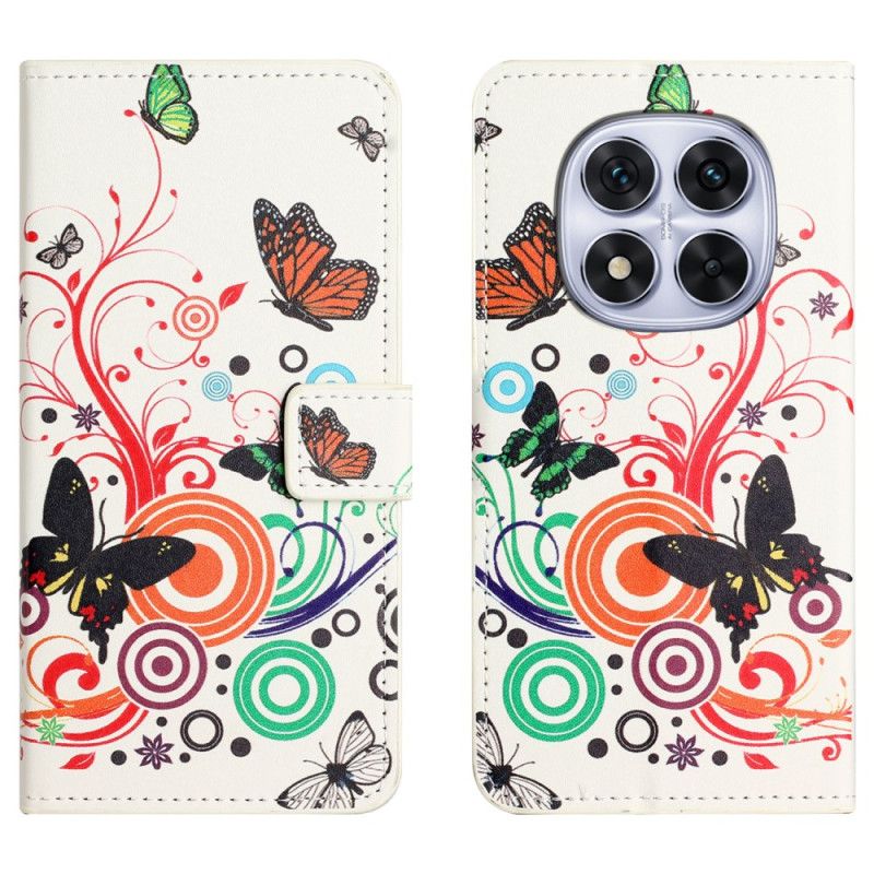 Peněženková Pouzdra Xiaomi Redmi Note 15 Pro Plus 5g Kryty Na Mobil Motýli Na Bílém Pozadí