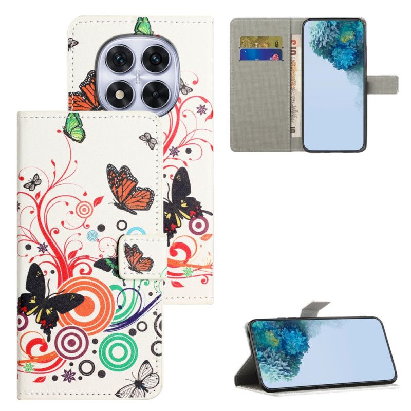 Peněženková Pouzdra Xiaomi Redmi Note 15 Pro Plus 5g Kryty Na Mobil Motýli Na Bílém Pozadí