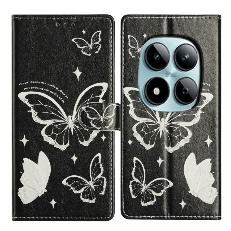 Peněženková Pouzdra Xiaomi Redmi Note 15 Pro Plus 5g Kryty Na Mobil Černobílí Motýli