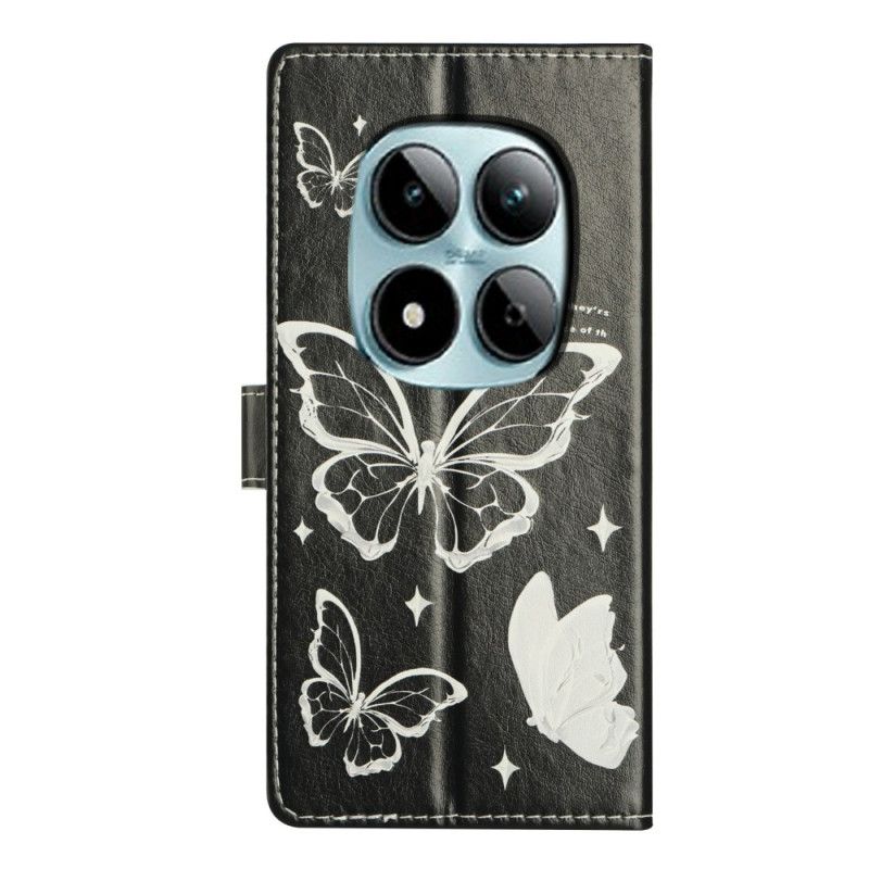 Peněženková Pouzdra Xiaomi Redmi Note 15 Pro Plus 5g Kryty Na Mobil Černobílí Motýli