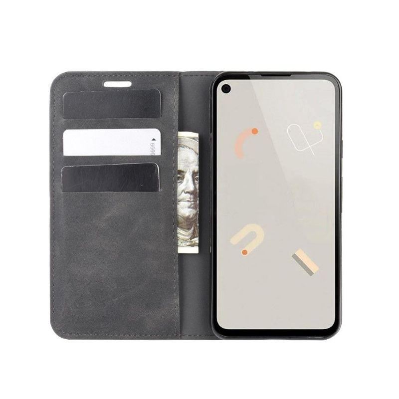 Flipové Pouzdro Na Google Pixel 4a Obchodní Retro