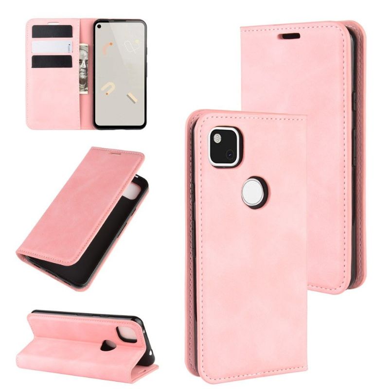 Flipové Pouzdro Na Google Pixel 4a Obchodní Retro