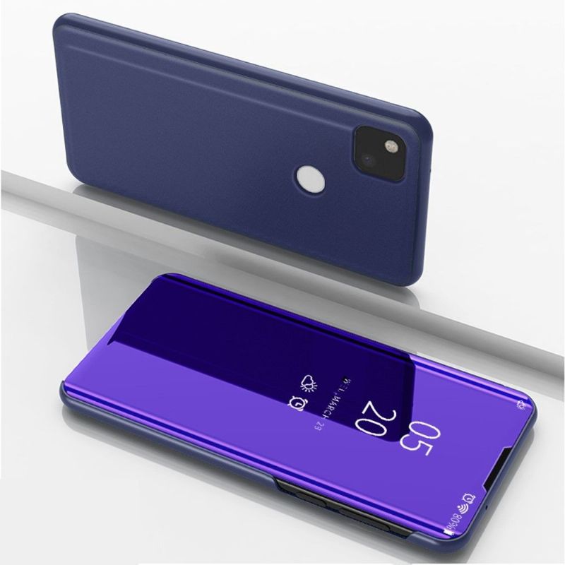 Kryt Na Google Pixel 4a Flipové Pouzdro Zrcadlový Efekt