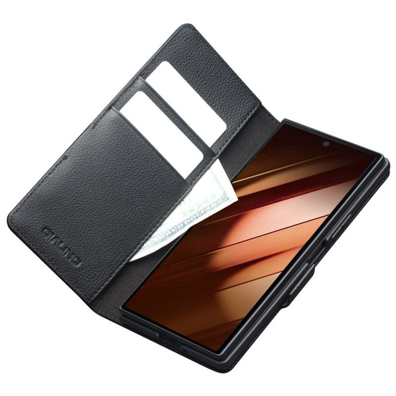 Kožený Kryt Na Samsung Galaxy Z Fold 7 Držák Na Karty Qialino