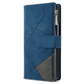 Kožený Kryt Samsung Galaxy Z Fold 7 Dvoubarevná Peněženka