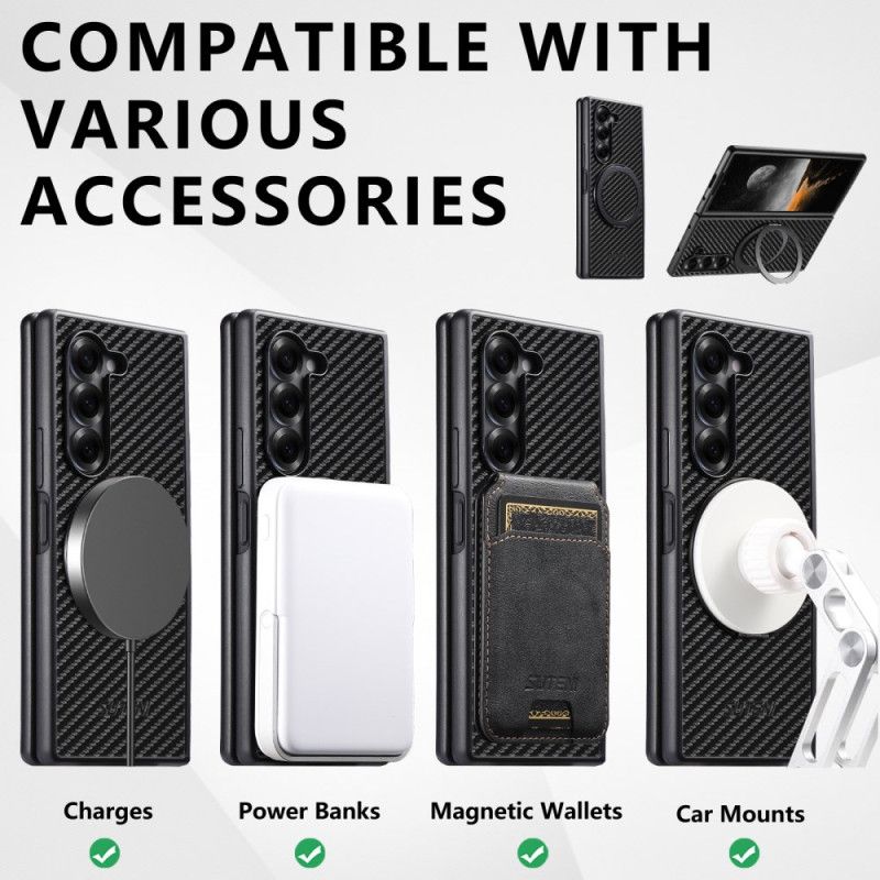 Kryt Na Samsung Galaxy Z Fold 7 Magnetický Pant S Držákem Na Prsten Suteni