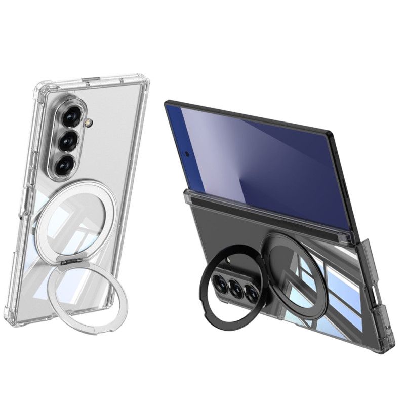 Kryt Na Samsung Galaxy Z Fold 7 Průsvitný Magnetický Pant Se Stojánkem