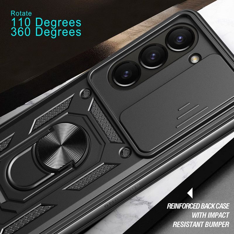 Kryt Samsung Galaxy Z Fold 7 Držák Na Prsten A Posuvný Kryt Fotoaparátu