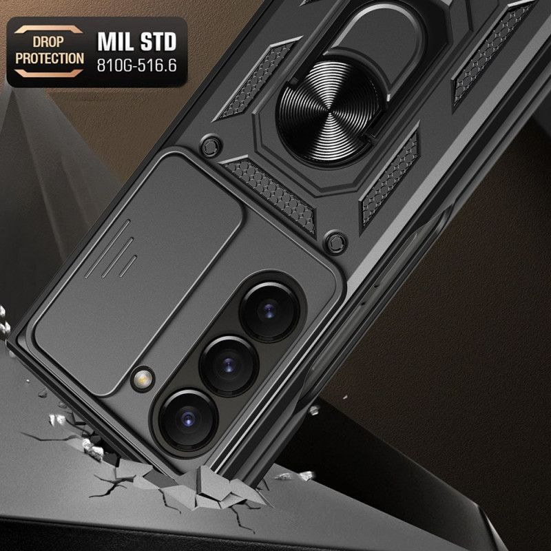 Kryt Samsung Galaxy Z Fold 7 Držák Na Prsten A Posuvný Kryt Fotoaparátu