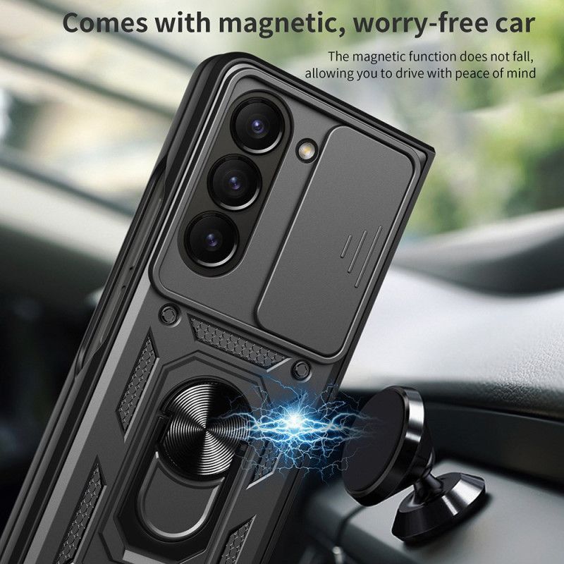 Kryt Samsung Galaxy Z Fold 7 Držák Na Prsten A Posuvný Kryt Fotoaparátu