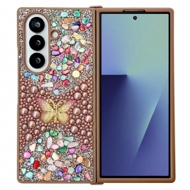 Kryt Samsung Galaxy Z Fold 7 Kryty Na Mobil Motýl S Kamínky