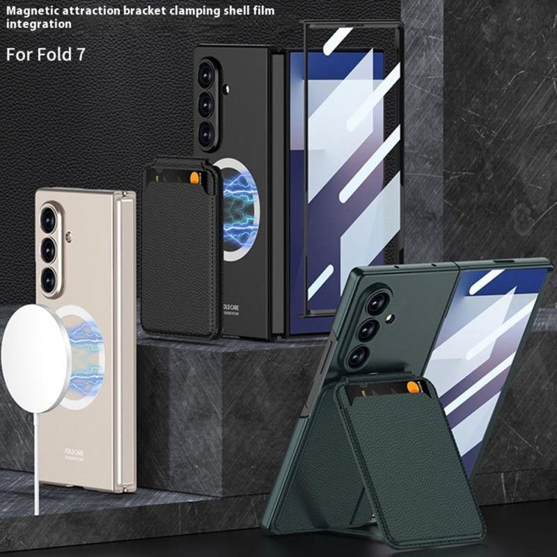 Kryt Samsung Galaxy Z Fold 7 Odnímatelný Držák Na Karty A Integrovaný Stojan