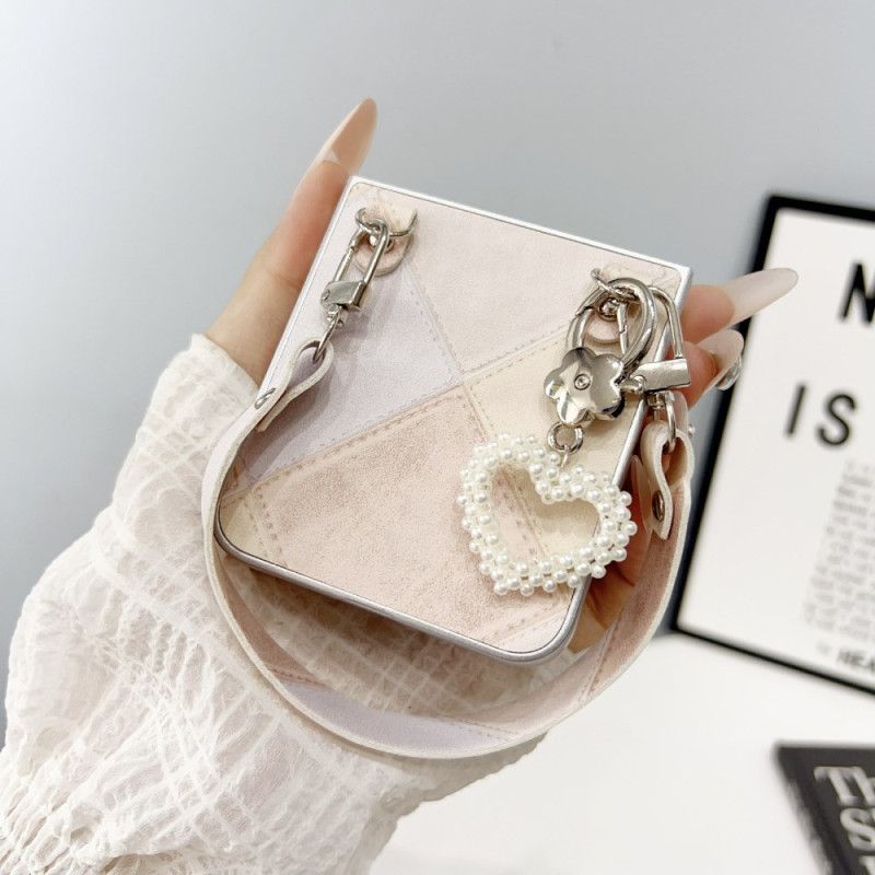 Kryt Na Samsung Galaxy Z Flip 7 Fe Diamantový Vzor S Řemínkem