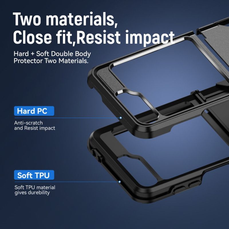 Kryt Na Samsung Galaxy Z Flip 7 Fe Robustní Kovový Efekt