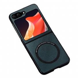 Kryt Samsung Galaxy Z Flip 7 Fe Kožený Efekt Kompatibilní S Magsafe