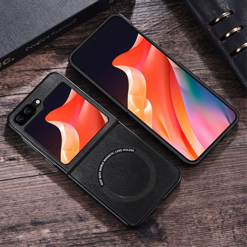 Kryt Samsung Galaxy Z Flip 7 Fe Kožený Efekt Kompatibilní S Magsafe