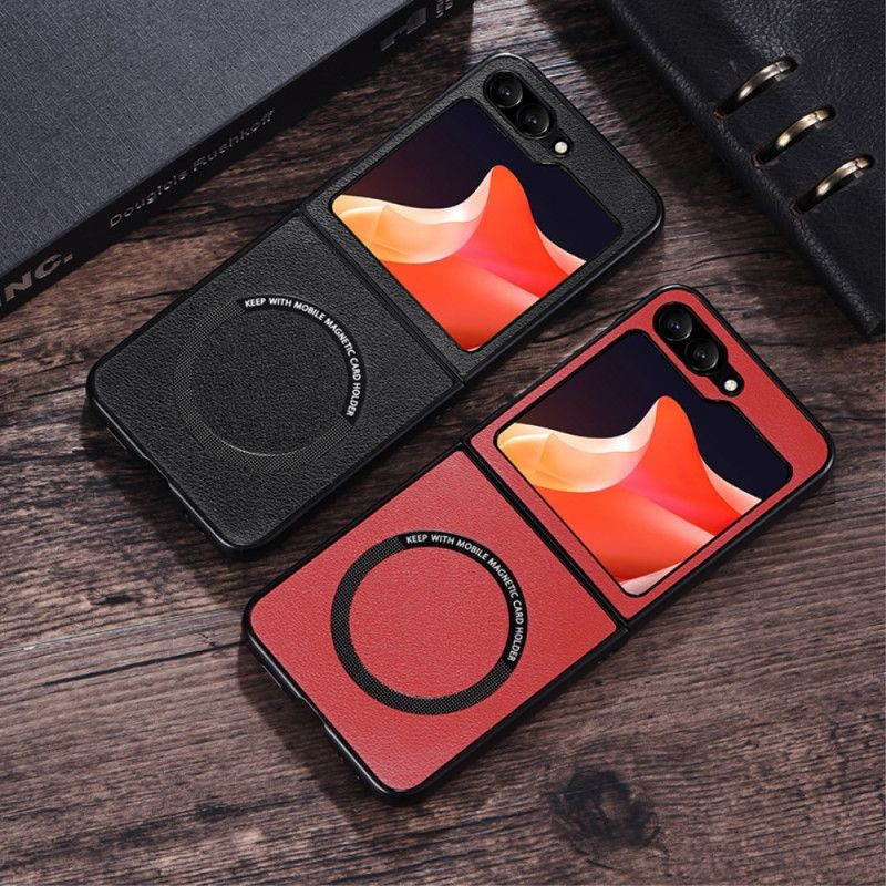 Kryt Samsung Galaxy Z Flip 7 Fe Kožený Efekt Kompatibilní S Magsafe