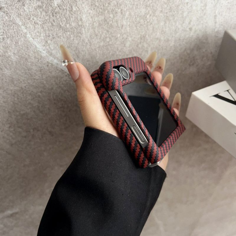 Kryt Samsung Galaxy Z Flip 7 Fe Kryty Na Mobil Magnetická Textura S Uhlíkovými Vlákny