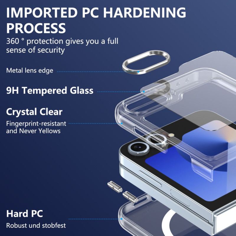 Kryt Samsung Galaxy Z Flip 7 Fe Kryty Na Mobil Průsvitné S Ochranou Obrazovky Kompatibilní S Magsafe