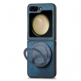 Kryt Samsung Galaxy Z Flip 7 Fe Kryty Na Mobil Semišový Efekt S Otočným Stojánkem