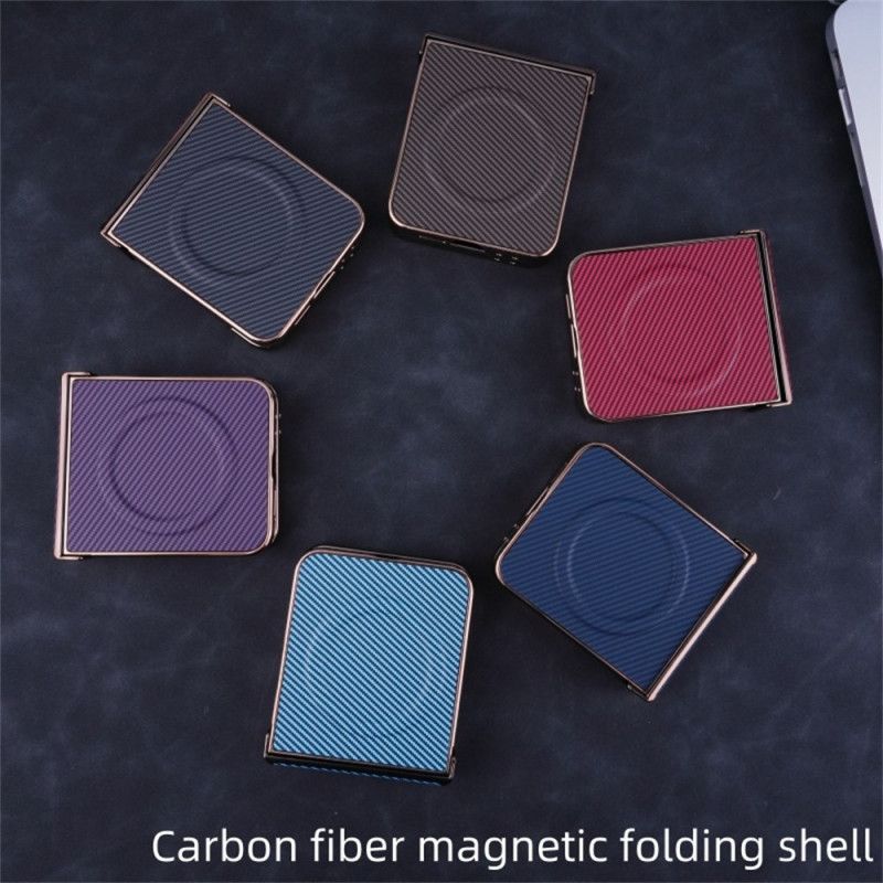 Kryt Samsung Galaxy Z Flip 7 Fe Magnetická Textura Z Uhlíkových Vláken