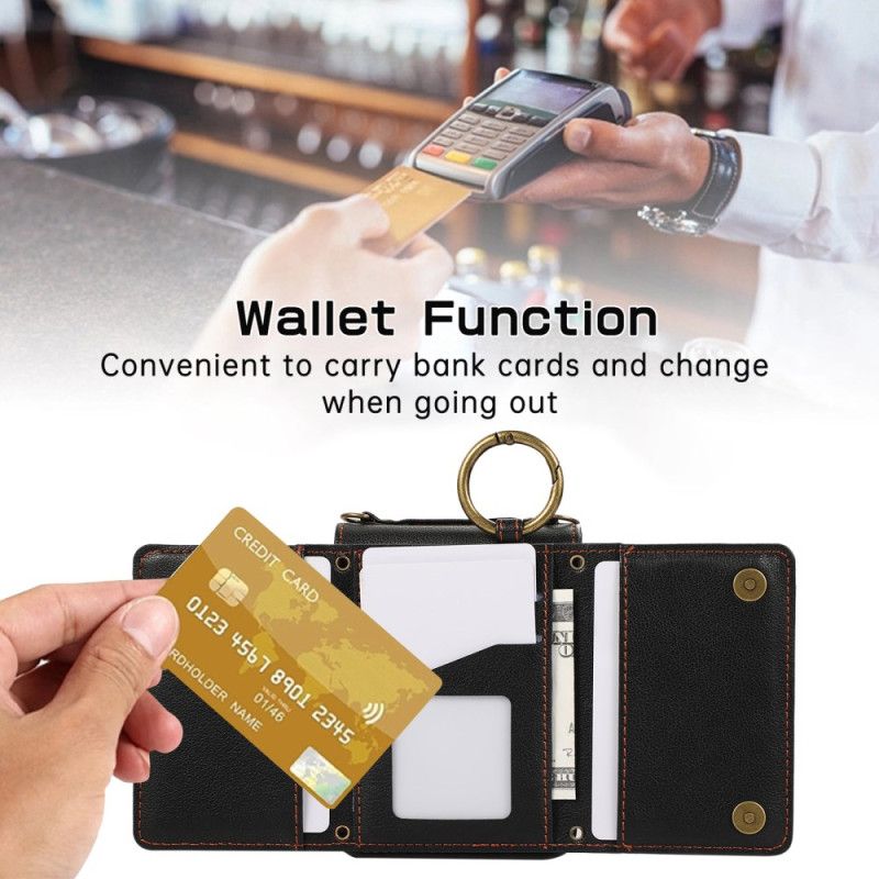 Kryt Samsung Galaxy Z Flip 7 Fe Peněženka Na Zip A Ramenní Popruh