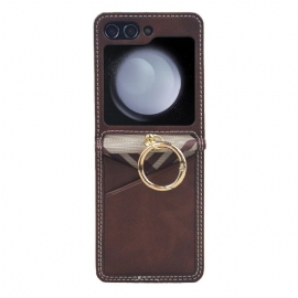 Kryt Samsung Galaxy Z Flip 7 Fe Pouzdro Na Karty A Kovový Kroužek