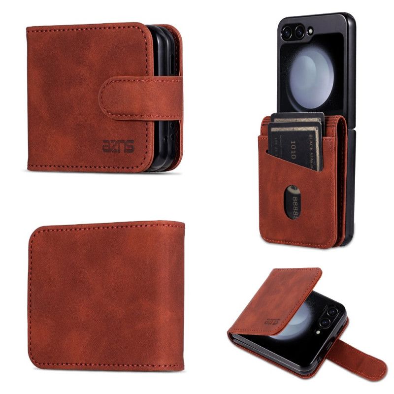 Kryt Samsung Galaxy Z Flip 7 Fe Pouzdro Na Karty Azns Z Umělé Kůže