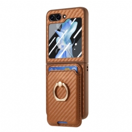 Kryt Samsung Galaxy Z Flip 7 Fe Pouzdro Na Karty S Uhlíkovými Vlákny