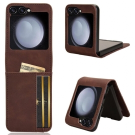 Kryt Samsung Galaxy Z Flip 7 Fe Pouzdro Na Karty V Koženém Stylu