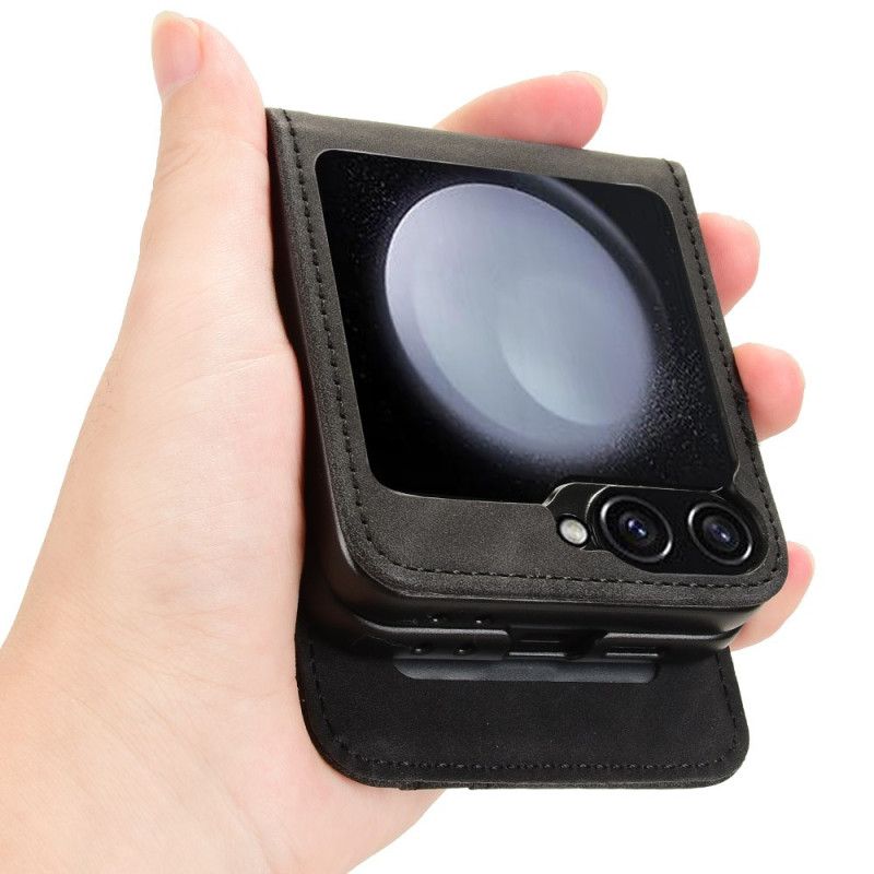 Kryt Samsung Galaxy Z Flip 7 Fe Pouzdro Na Karty V Koženém Stylu