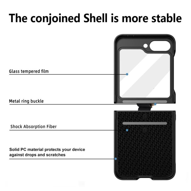 Kryt Samsung Galaxy Z Flip 7 Fe Pouzdro Na Prsteny A Ochranná Fólie