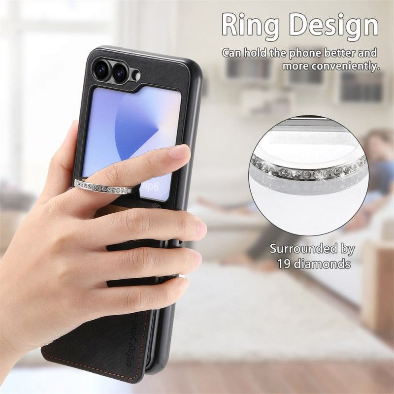 Kryt Samsung Galaxy Z Flip 7 Fe Semišový Efekt S Pouzdrem Na Karty