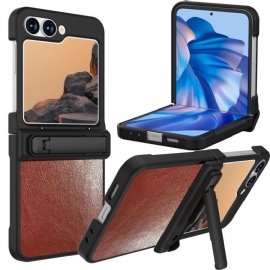 Kryt Samsung Galaxy Z Flip 7 Fe Stojan S Efektem Vintage Kůže