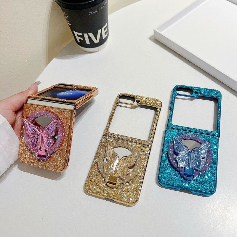 Kryt Samsung Galaxy Z Flip 7 Fe Stojan S Motýlem A Kamínky