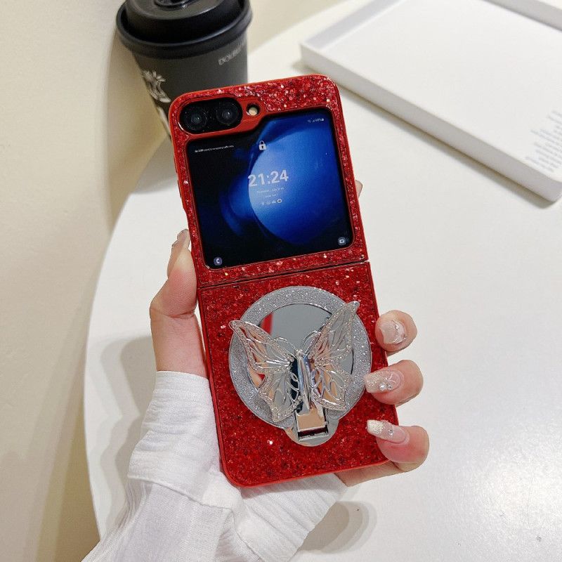 Kryt Samsung Galaxy Z Flip 7 Fe Stojan S Motýlem A Kamínky