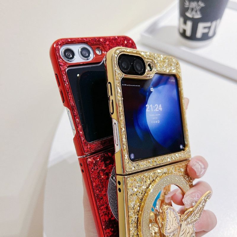 Kryt Samsung Galaxy Z Flip 7 Fe Stojan S Motýlem A Kamínky