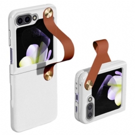 Kryt Samsung Galaxy Z Flip 7 Fe Ultratenký Kožený Řemínek Gkk