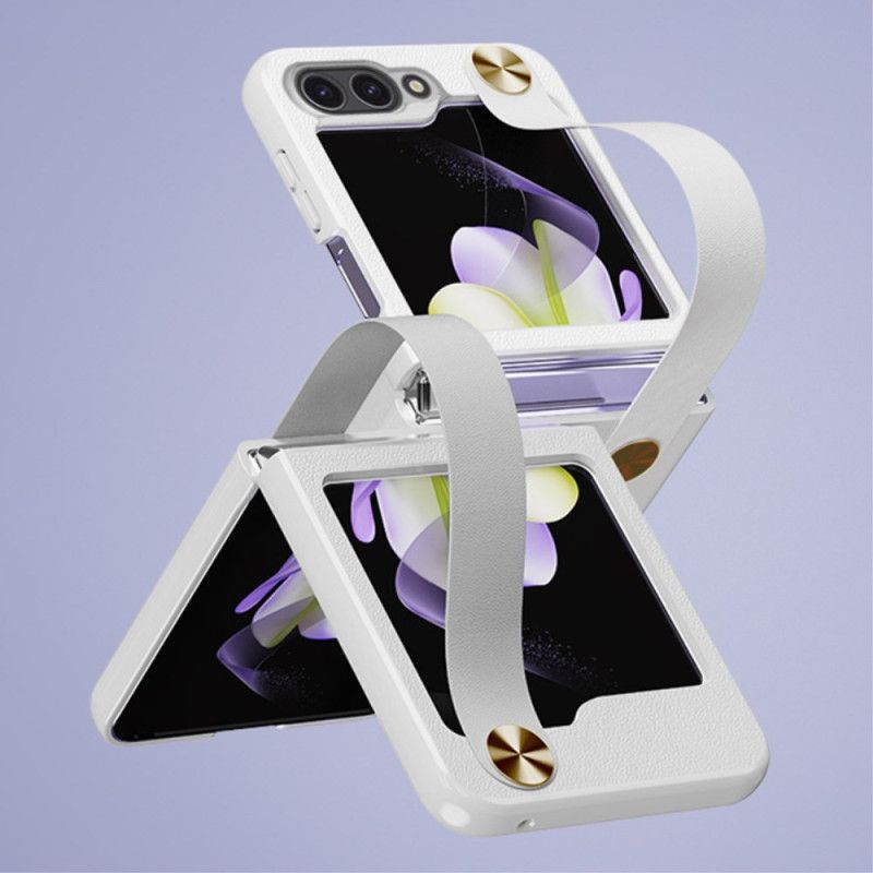 Kryt Samsung Galaxy Z Flip 7 Fe Ultratenký Kožený Řemínek Gkk