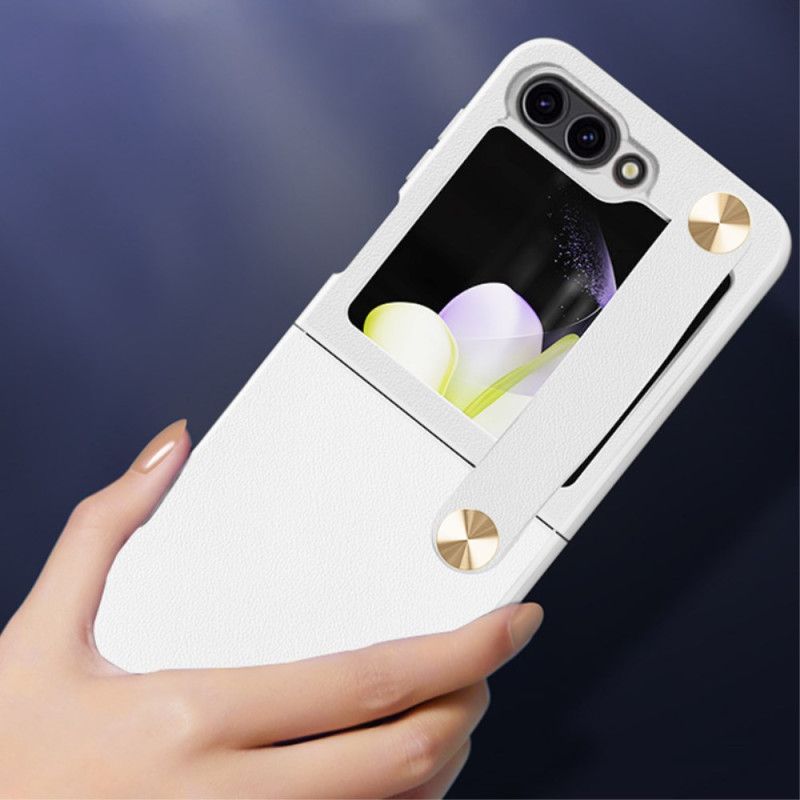 Kryt Samsung Galaxy Z Flip 7 Fe Ultratenký Kožený Řemínek Gkk