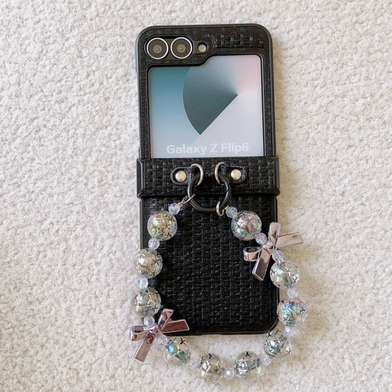 Kryt Samsung Galaxy Z Flip 7 Fe Umělá Kůže A Řemínek Na Zápěstí