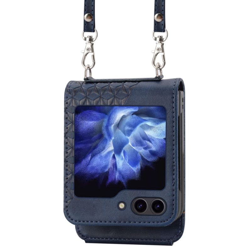 Kryt Samsung Galaxy Z Flip 7 Fe Vlh Z Umělé Kůže S Ramenním Popruhem