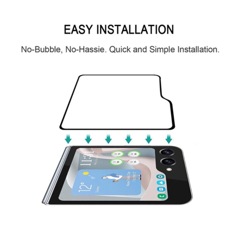 Ochranná Fólie Z Tvrzeného Skla Pro Samsung Galaxy Z Flip 7 Fe / Z Flip 6. Černé Okraje